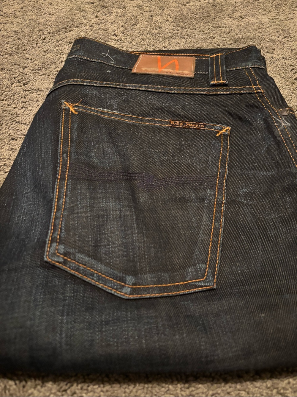 Nudie Jeans Men’s Slim Jim in Organic Brown Indigo